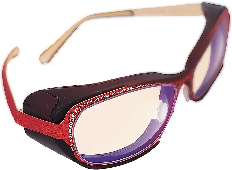 Dry Eye Relief Eyeglass, Blue Light Blocking Moisture Chamber Goggles with Stainless Steel Frame Anti-Pollen&Allergens