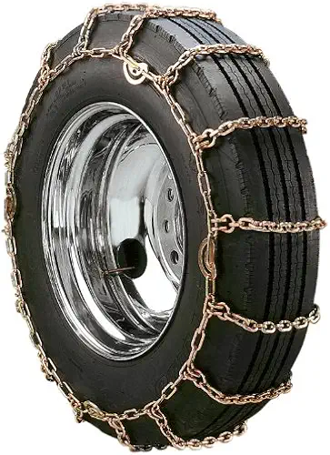 Security Chain Company QG2143 Quik Grip Square Rod Alloy CAM Style Truck Single Tire Traction Chain - Set of 2