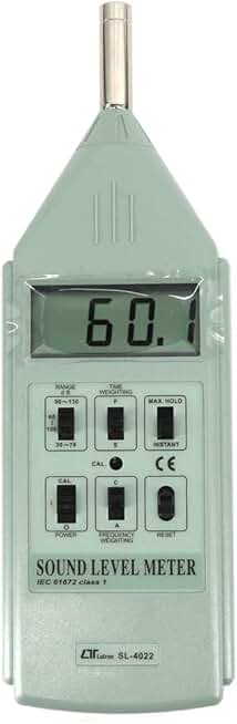 Sound Level Meter (Range: 30 to 70 dB, 60 to 100 dB, 90 to 130 dB) for Industries, Vehicle Noise, Environmental Noise Along with Calibration Certificate by Lutron SL-4022