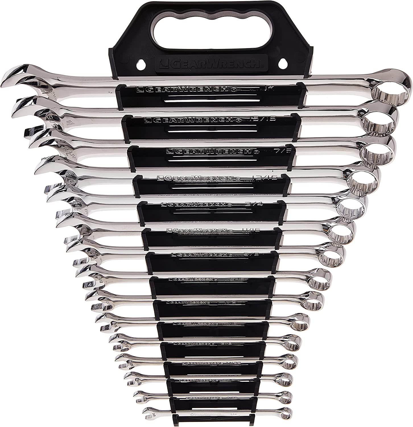 GEARWRENCH 15 Pc 12 Pt Long Pattern Combination Wrench Set SAE
