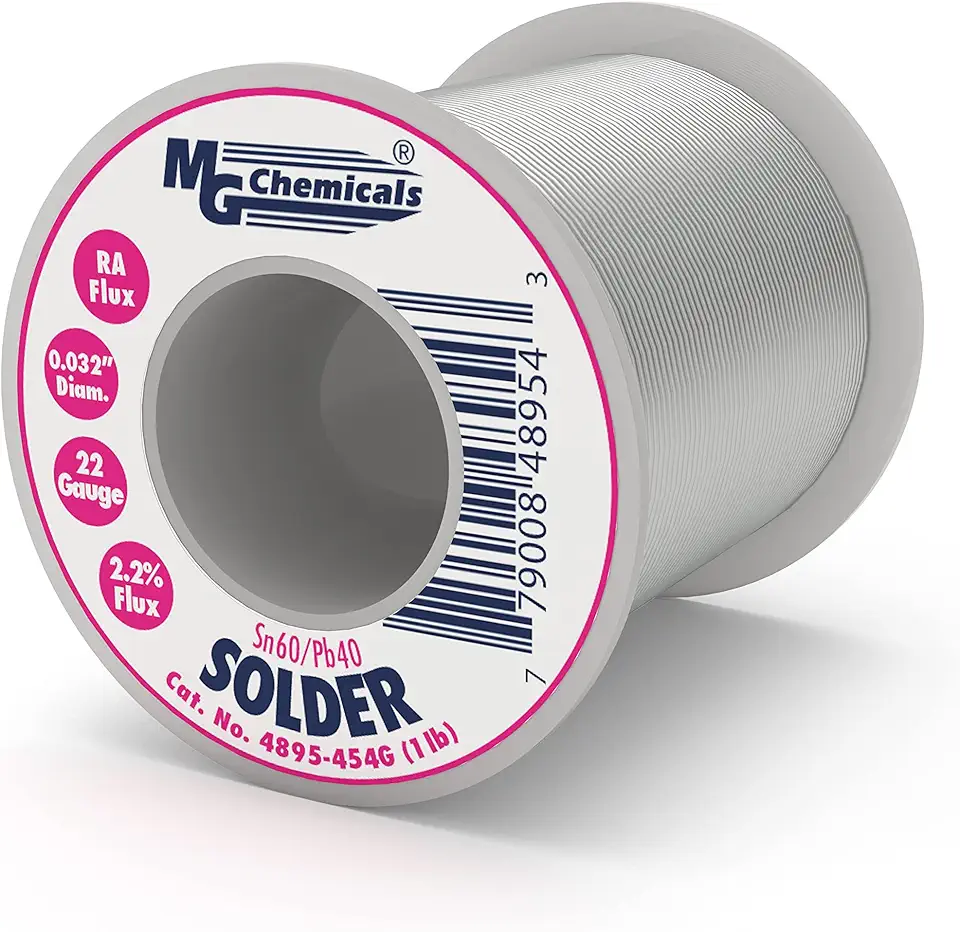 MG Chemicals 4895 60/40 Rosin Core Leaded Solder, 0.032