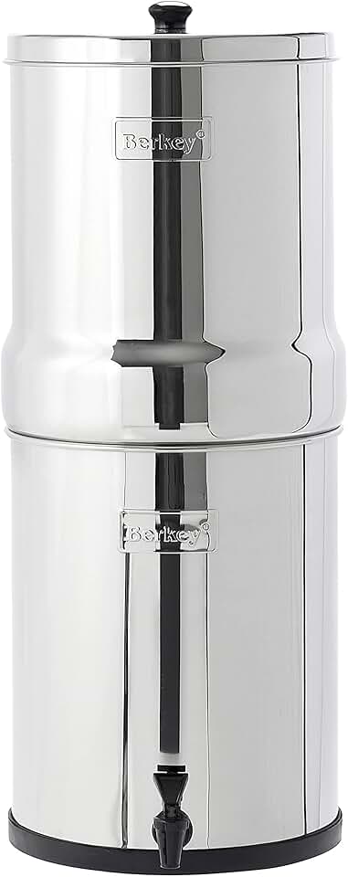 Royal Berkey Gravity-Fed Stainless Steel Countertop Water Filter System 3.25 Gallon with 2 Authentic Black Berkey Elements BB9-2 Filters