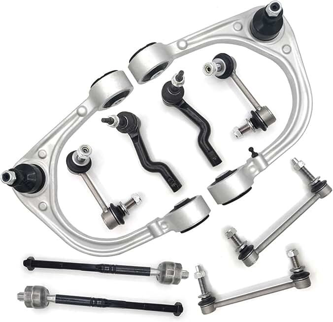 10Pc Kit Front Upper Control Arms Rear Stabilizer Sway Bar End Tie Rod Links Compatible with Cadillac CTS 2008 2009 2010-2014