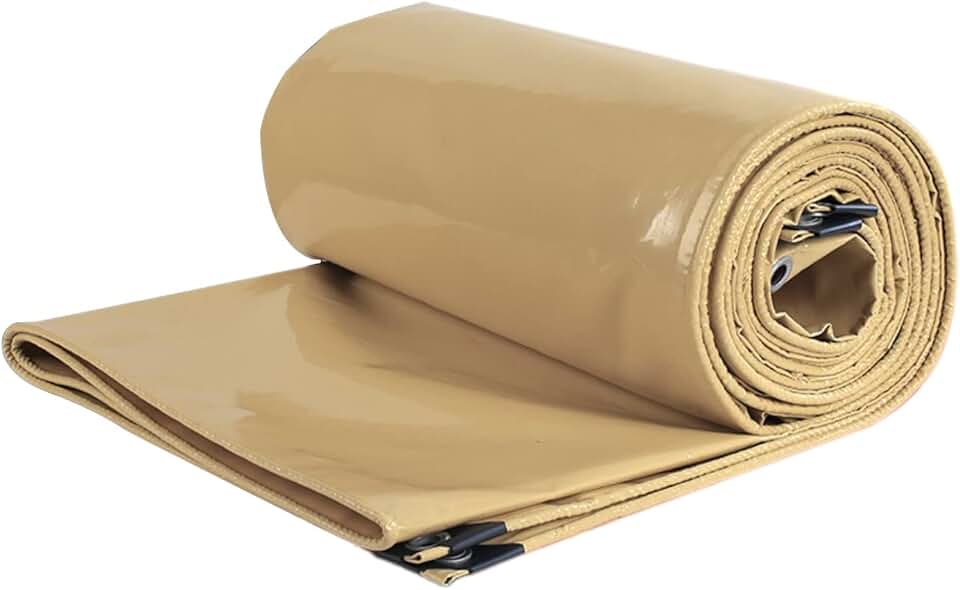 Heavy Duty Tarp Waterproof 4x5m/12x15ft 0.40mm Tarpaulin Sheet with Reinforced Grommets,Furniture Camping Garden Protective Waterproof Cover- 0.40mm (Size:3x6m)