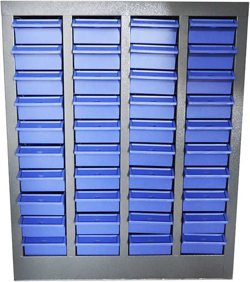 Part Cabinet with 40 Drawer Bolt and Nut Storage Cabinet Steel Parts Cabinet ABS Material Drawer for Storage Bolt Nut and Different Parts