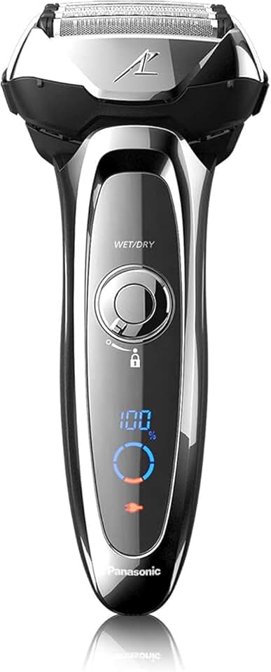 Panasonic ARC5 Electric Razor for Men with Pop-Up Trimmer, Wet/Dry 5-Blade Electric Shaver with Intelligent Shave Sensor and Multi-Flex Pivoting Head – ES-LV65-S (Silver)