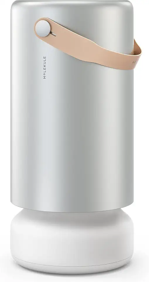 Molekule Air Pro Air Purifier for Large Rooms up to 1000sq. ft. with PECO Technology, Compatible with Alexa, Eliminates Smoke, Mold, Bacteria & Other Pollutants for Clean Air – Silver