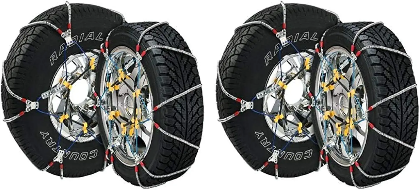 SCC SZ441 Super Z6 Cable Tire Chain for Passenger Cars, Pickups, and SUVs - Set of 2, silver (Pack of 2)
