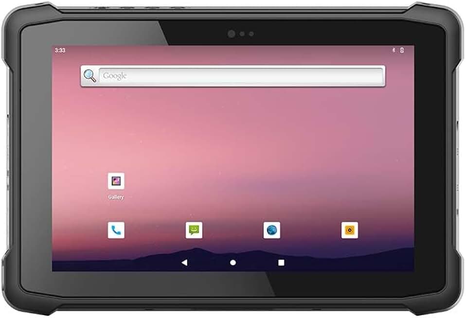 T10A Rugged 10 inch Tablet with Android 12, 700 Nits, 8000mAh Battery, 8+128GB, Handheld Tablet PC with Handstrap for Rough Outdoor Work and Business Activities