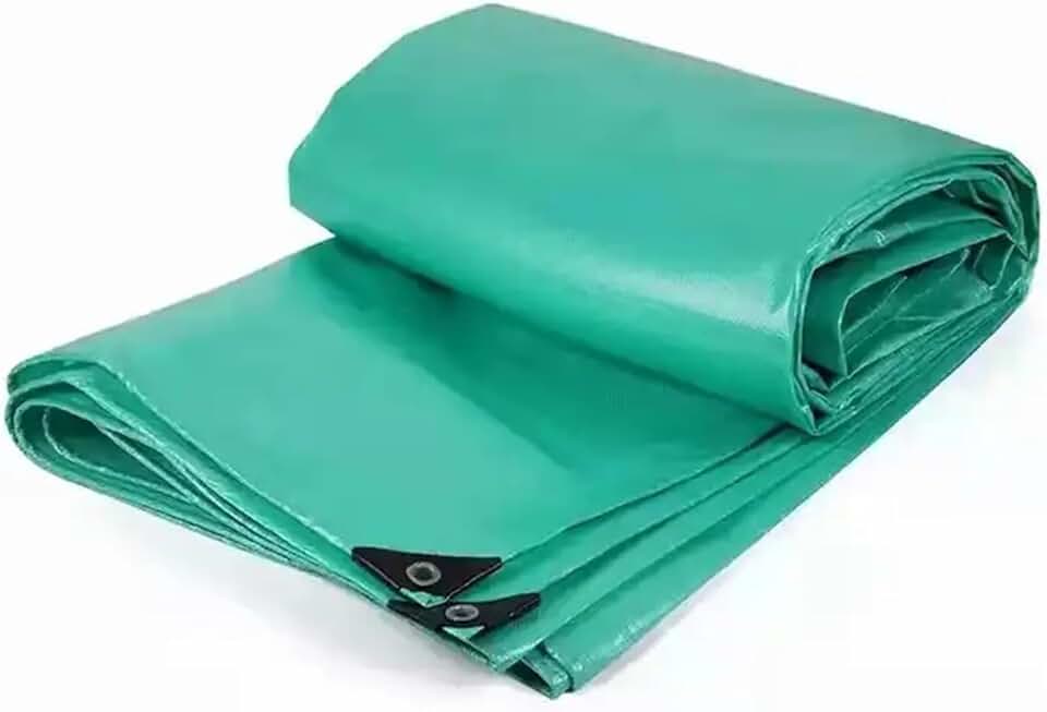 Waterproof Tarpaulin,PE Tarpaulin Poly Tarp UV Resistance Plastic Fabric Sheet Reinforced Tarpaulin for Ndustrial Cover (Color:Groen,Size:6x15m)