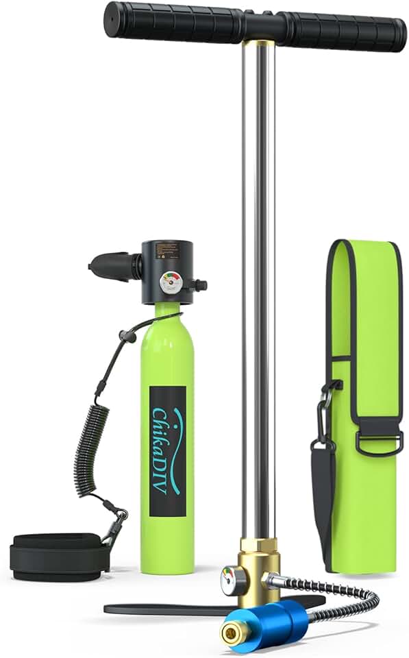 0.5l Mini Scuba Tank with 6-12 Minutes, Portable Diving Cylinder, Diving Tanks for Fishing, Snorkeling, and Emergency Rescue