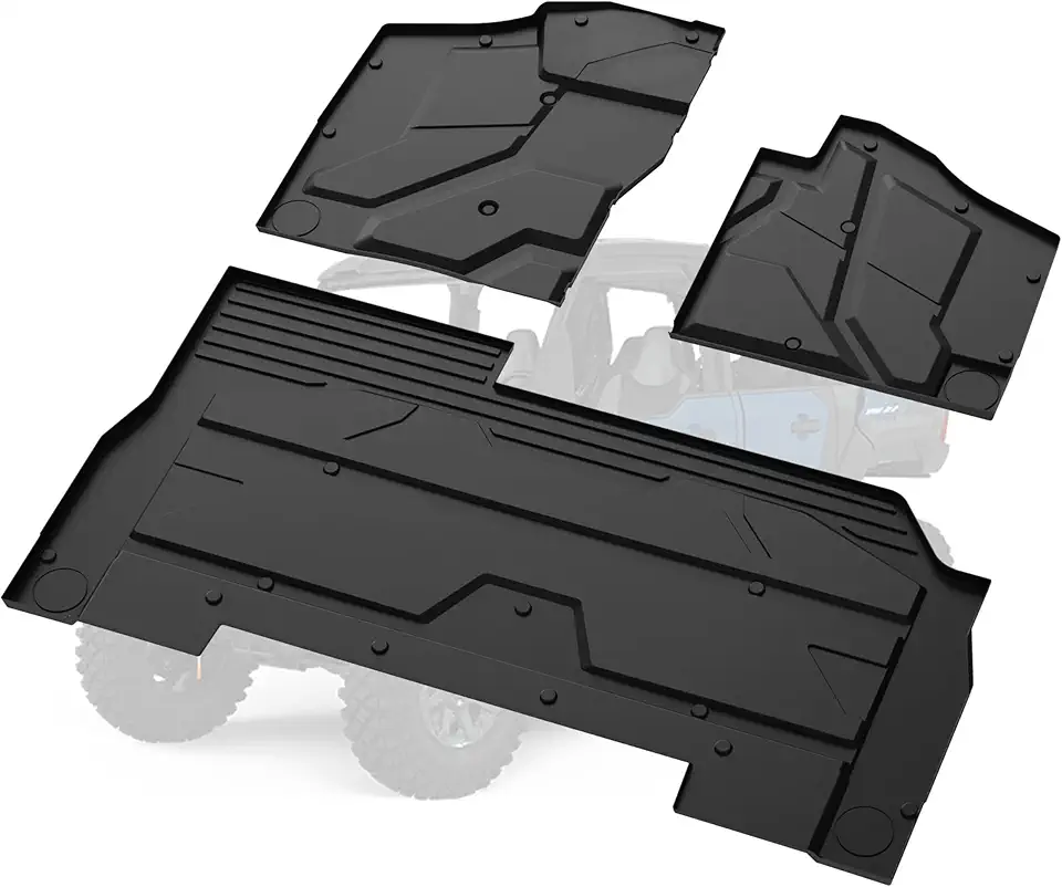 TPE Floor Mat for Polaris Xpedition XP5/ ADV5 2024+, Front Rubber Floor Mat All Weather Protection Slush Liner for Polaris Xpedition XP 5/ ADV 5 2024+ Accessories (3PCS)