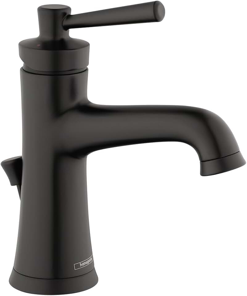 hansgrohe Joleena Transitional 1-Handle 1 8-inch Tall Bathroom Sink Faucet in Matte Black, 04771670