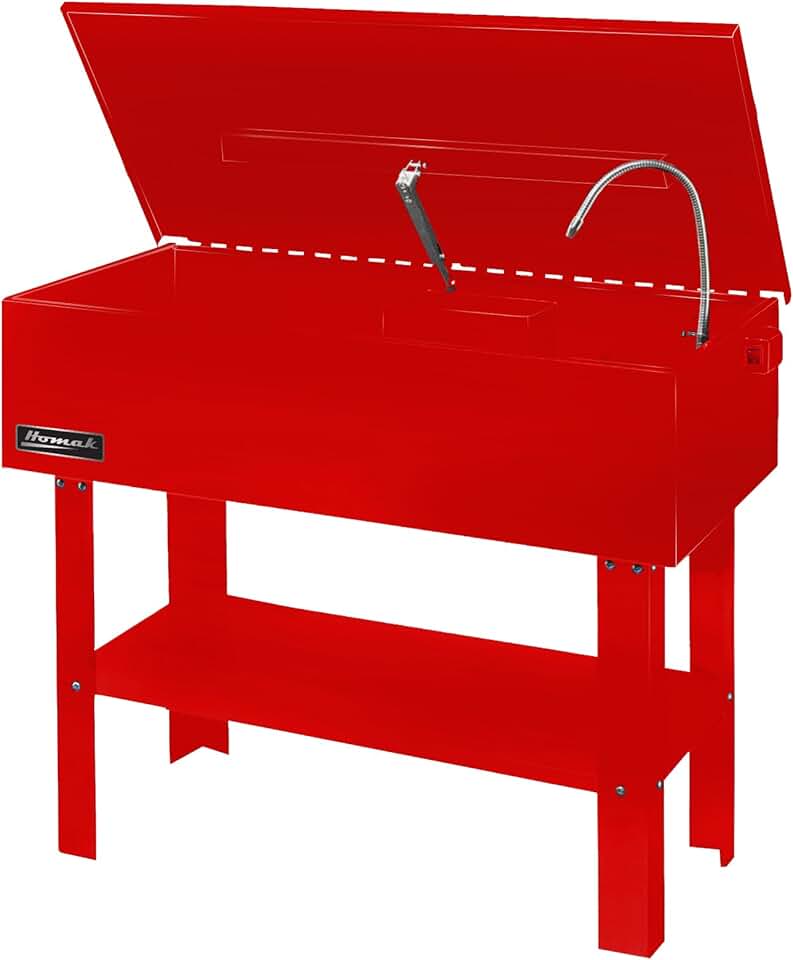 Homak 40-Gallon Parts Washer, Red, RD00840450