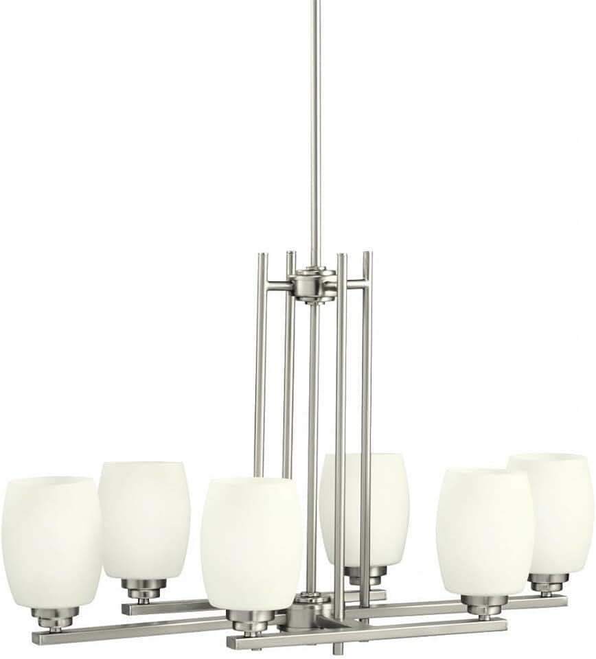 Kichler 3898NI Linear Chandelier Lighting, Brushed Nickel 6-Light (17