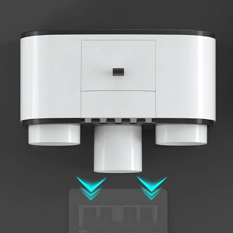 Magnetic Adsorption Toothbrush Holder Automatic Toothpaste Dispenser Squeezer Wall Mount Storage Bathroom Accessories Sets(D)