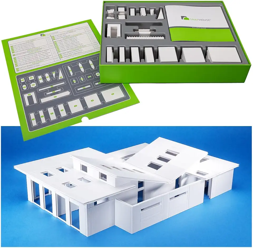SnapHouse Architectural Scale Model Building Kit (452 Piece), Architecture Model Kit for Adults and Kids Ages 15+