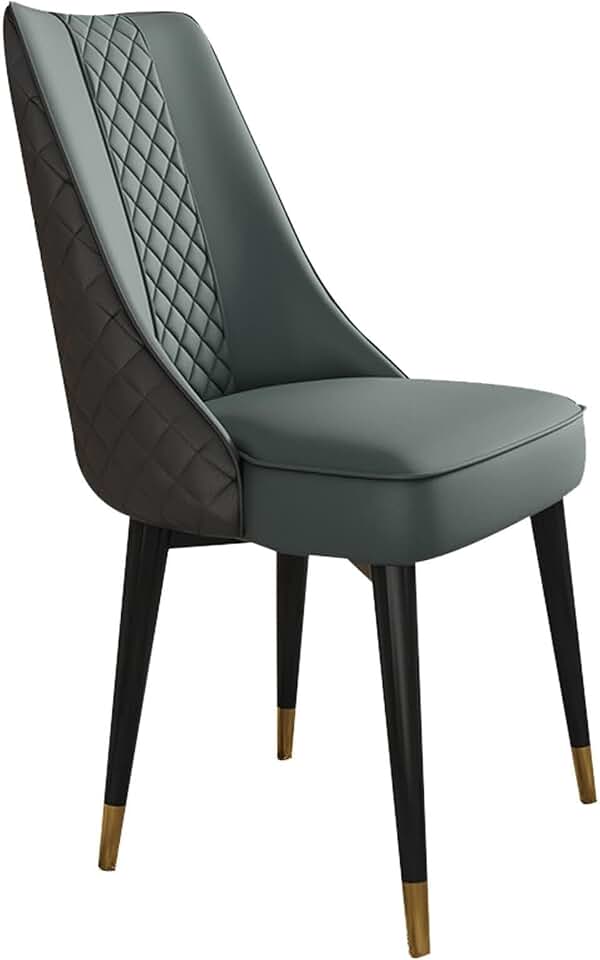 Meal Chairs Ergonomic Back Dining Chairs Kitchen Chairs Modern Mid Century Living Room Side Chairs with Metal Legs Living Reception Waiting Room Soft Comfortable Leisure Chair Sturdy Durable/#