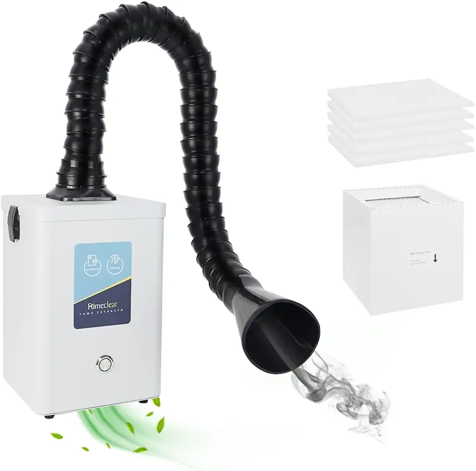 FC2001 Solder Fume Extractor Is Designed For Desktop Soldering 120m³/h Strong Suction Low Noise Integrated Filter Suitable for Repair of Electronic Components