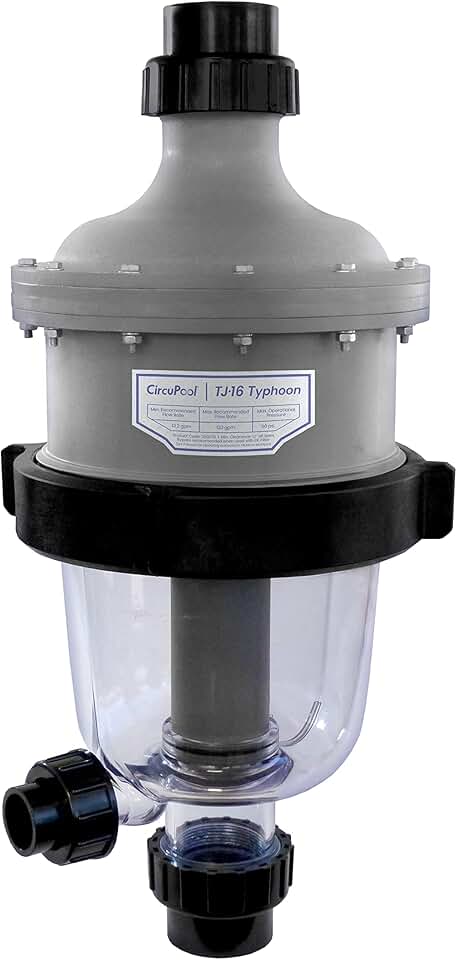 Circupool TJ-16 Typhoon Pre-Filter - Cyclonic Filtration for Swimming Pools up to 60,000 Gallons - for Easy Retrofit Installation - 2 Year Warranty