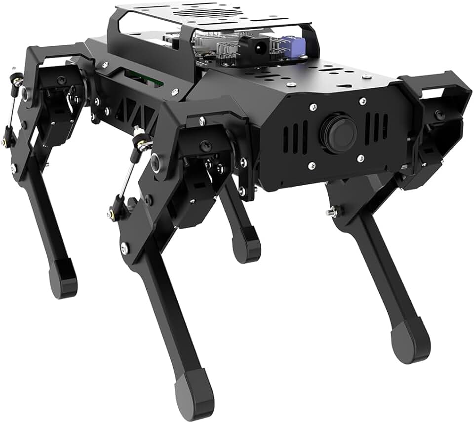HIWONDER Quadruped Robot with AI Vision Powered by Raspberry Pi 5 4GB ROS Open Source Robot Dog for Adults and Teens（Advanced Kits）