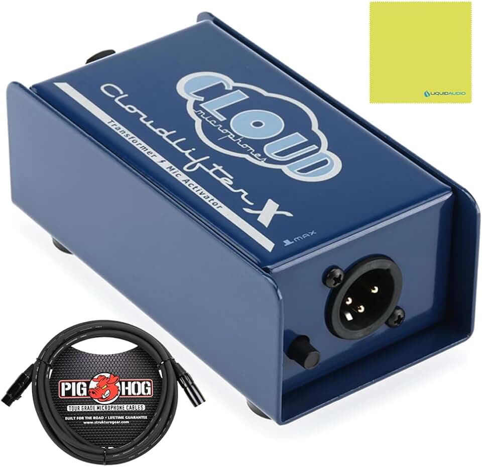 Cloud Cloudlifter CL-X Microphone Preamplifier Bundle w/Pig Hog Mic Cable & Liquid Audio Polishing Cloth