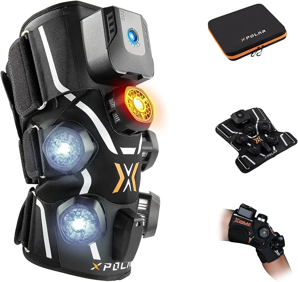 Knee Massagers Pain Relief Device with Ice and Heat Therapy, 5 Therapy Modes Knee and Leg Portable Massagers for Sports Recovery, Muscle Relaxation