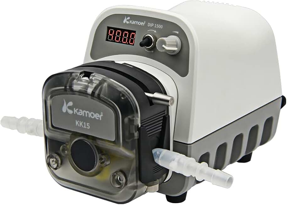 Kamoer DIP1500 peristaltic Pump 24V 1500ml/min high Flow Intelligent Variable Speed 0.1-400rpm Liquid dosing Pump 3 rotors LED Screen RS485 7.9mm x 11.1mm (IDxOD)