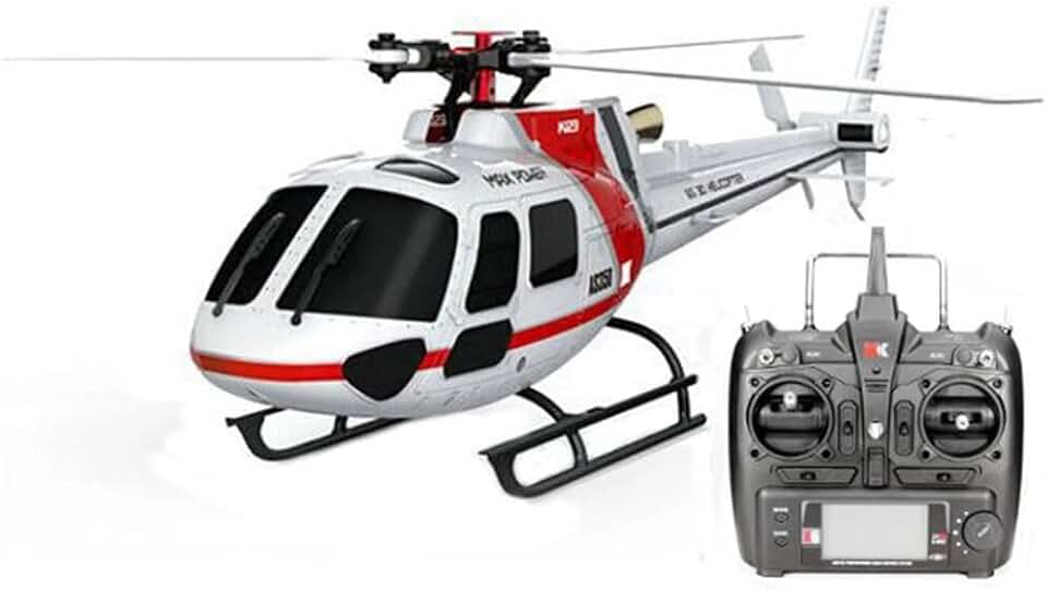 RC Helicopter AS350 6CH Brushless Remote Control Helicopter 2.4G RC Helicopter Drone 3D & 6G 6 Axis Gyro RC Plane RTF 2 Batteries Jet Model Altitude Hold Helicopter