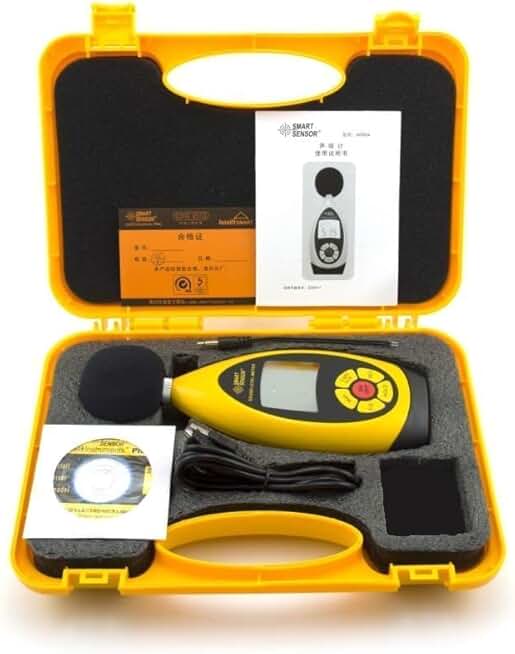 Digital Sound Level Tester Meter Decibel Monitor Noise Gauge Tester Noise Measurement Equipment Tool with Measuring Range 30 to 130dBA 10000 Data Record Accuracy ±1.5dB