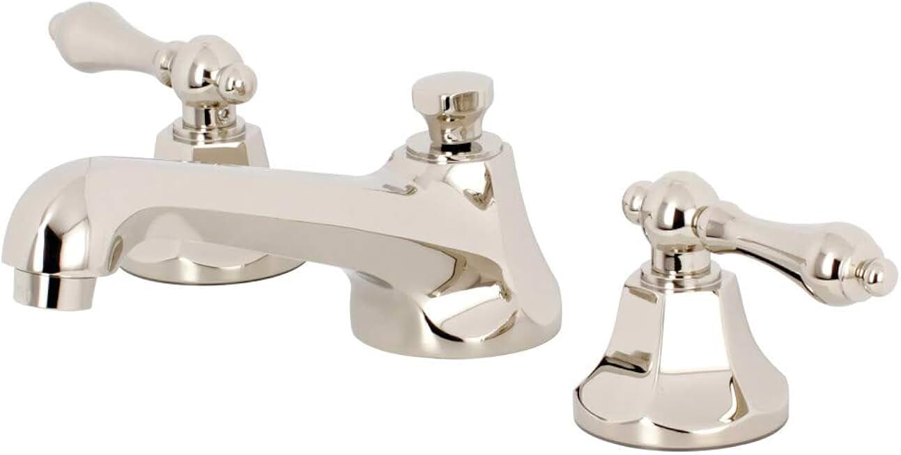 Kingston Brass KS4466AL Metropolitan Widespread Bathroom Faucet, Polished Nickel