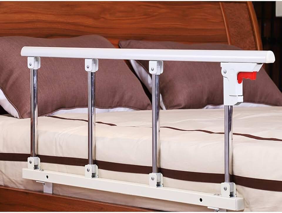Bed Side Handrail Foldable Bed Rail Safety Side Guard for Elderly Adults Assist Handle Handicap Bed Railing Hospital Metal Grip Bumper Bar Safety Assisting Rails (Color : A, Size :