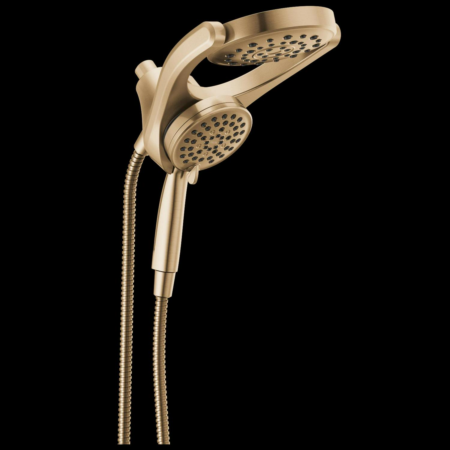 Delta HydroRain Champagne Bronze Round Dual/Combo Shower Head 1.7-GPM (6.4-LPM)