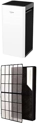 Fellowes 9794501 AeraMax SV Air Purifier with True HEPA Air Filter and 3-Stage Allergen and Odor Purification, 1500 S. Ft. Coverage + 9787902 AeraMax SV Combo True HEPA/Carbon H13 Air Filter, 2 Pack