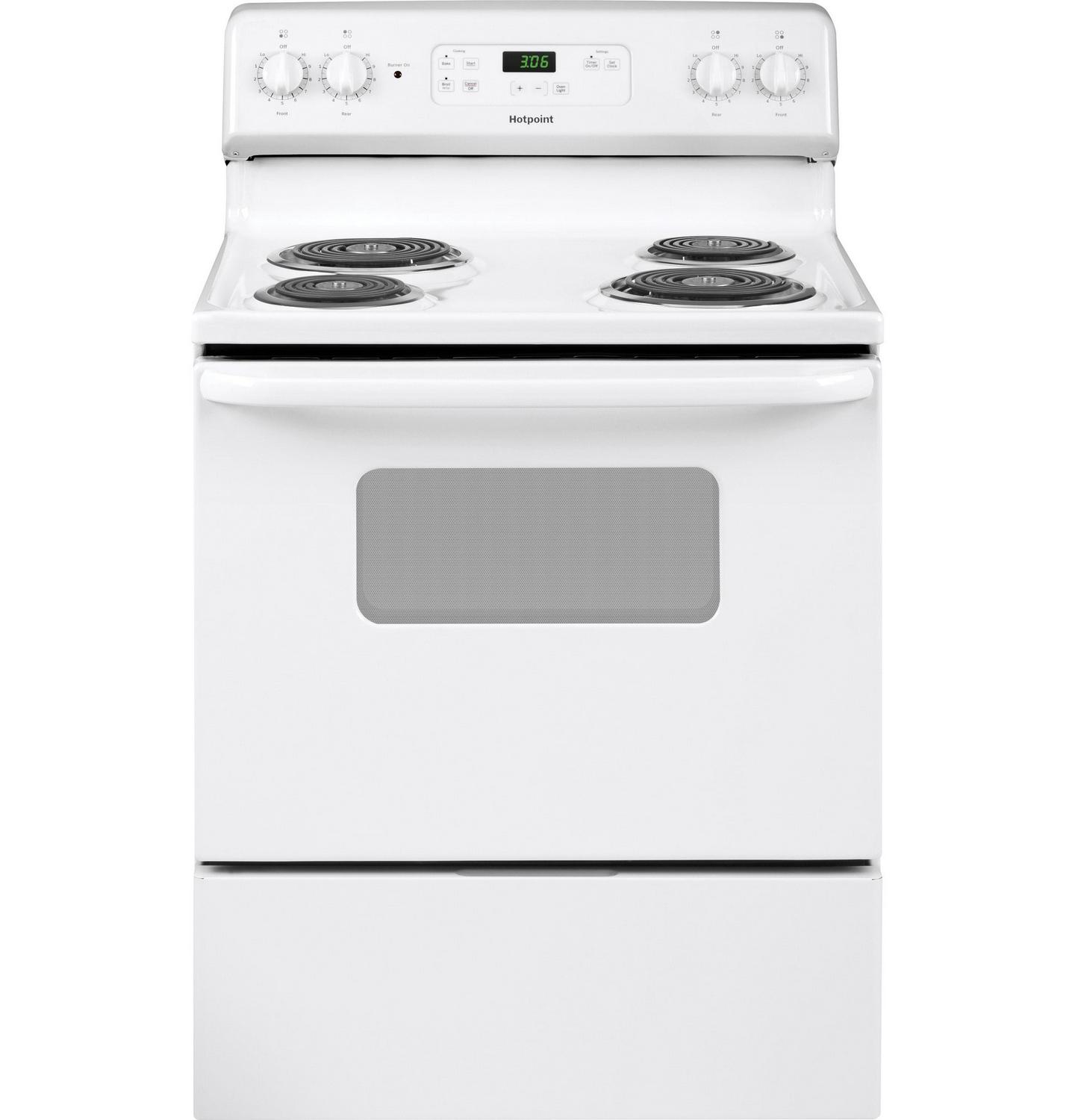 Hotpoint 30-in 4 Elements 5-cu ft Freestanding Electric Range (White)