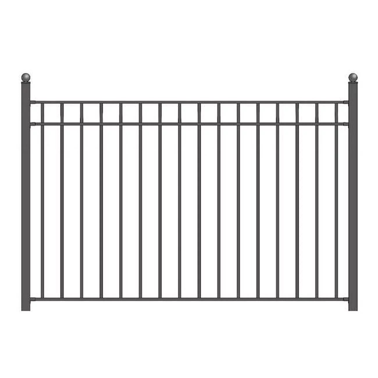 8 x 5 ft. Madrid Style Iron Wrought Steel Fence