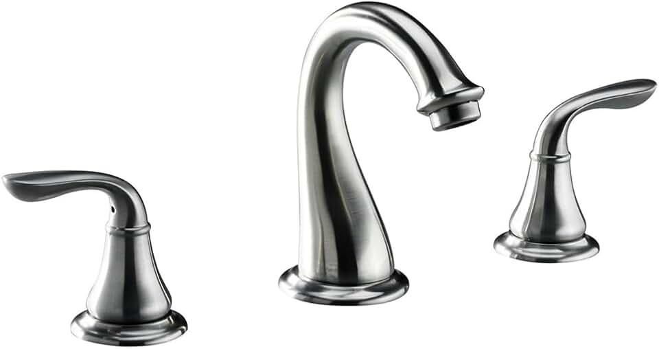 Fontana Surrey Dual Handle Brushed Nickel Bathroom Sink Faucet