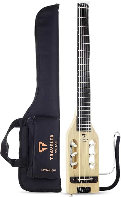 Traveler Guitar Ultra-Light Maple Nylon Guitar | Travel Guitar with Removable Lap Rest | Full 24 3/4