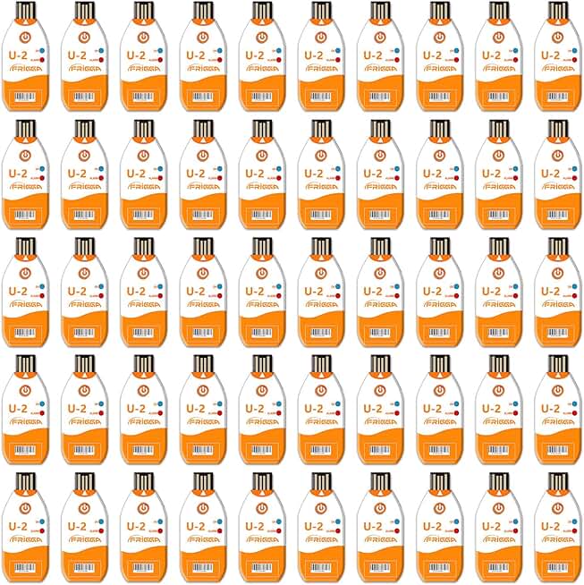 Frigga 50 Pack USB Temperature Data Logger Single Use Temperature Recorder 100 Days High Accuracy Thermometer Monitor 14400 Points with PDF CSV Report, U2