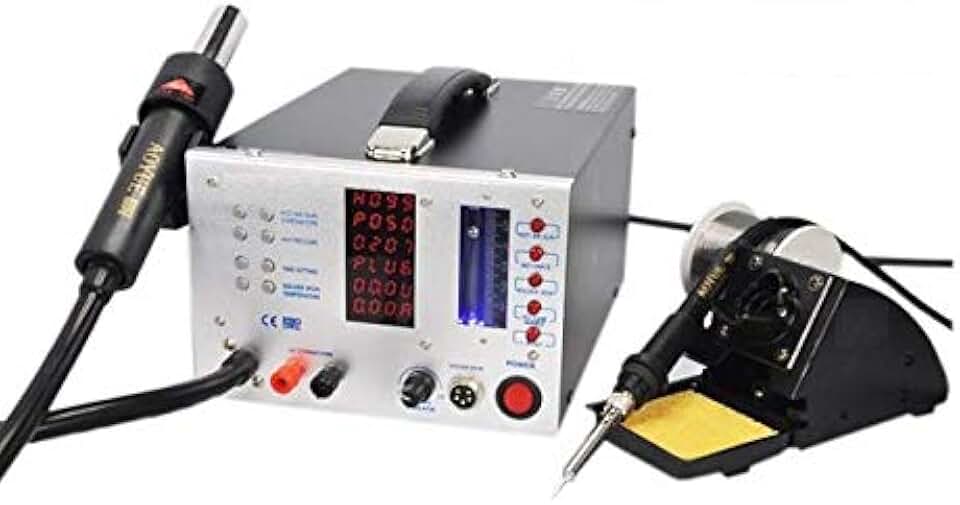 GOWE 220V Hot Air Rework Station Repair System Hot Air Soldering Station 2 in 1 Rework Station