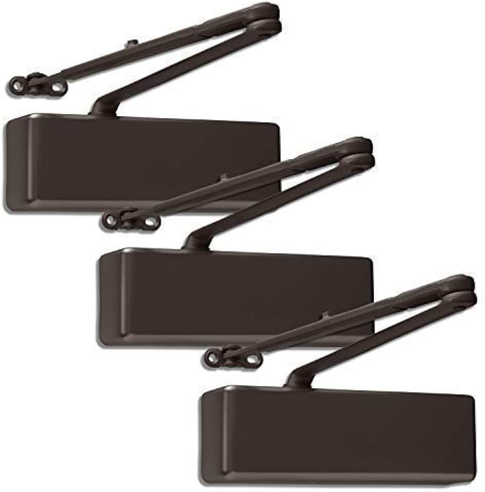 Lawrence Extra Heavy Duty Door Closer Commercial Grade 1 - Adjustable 6-Speed Delayed-Action Door Control with 3 Pistons – Flexible Installation with Included Hardware - Lawrence Hardware LH8016