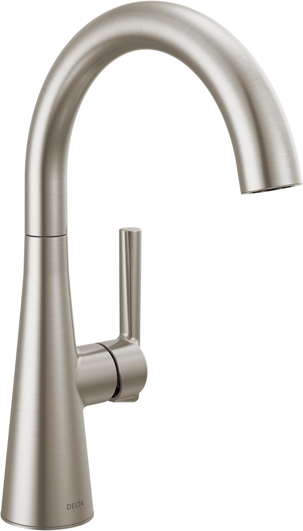 Delta Faucet Bar Faucet Brushed Nickel, Bar Sink Faucet Single Hole Brushed Nickel, Wet Bar Faucets, Prep Sink Faucet, Faucet for Bar Sink, SpotShield Stainless 14882LF-SP