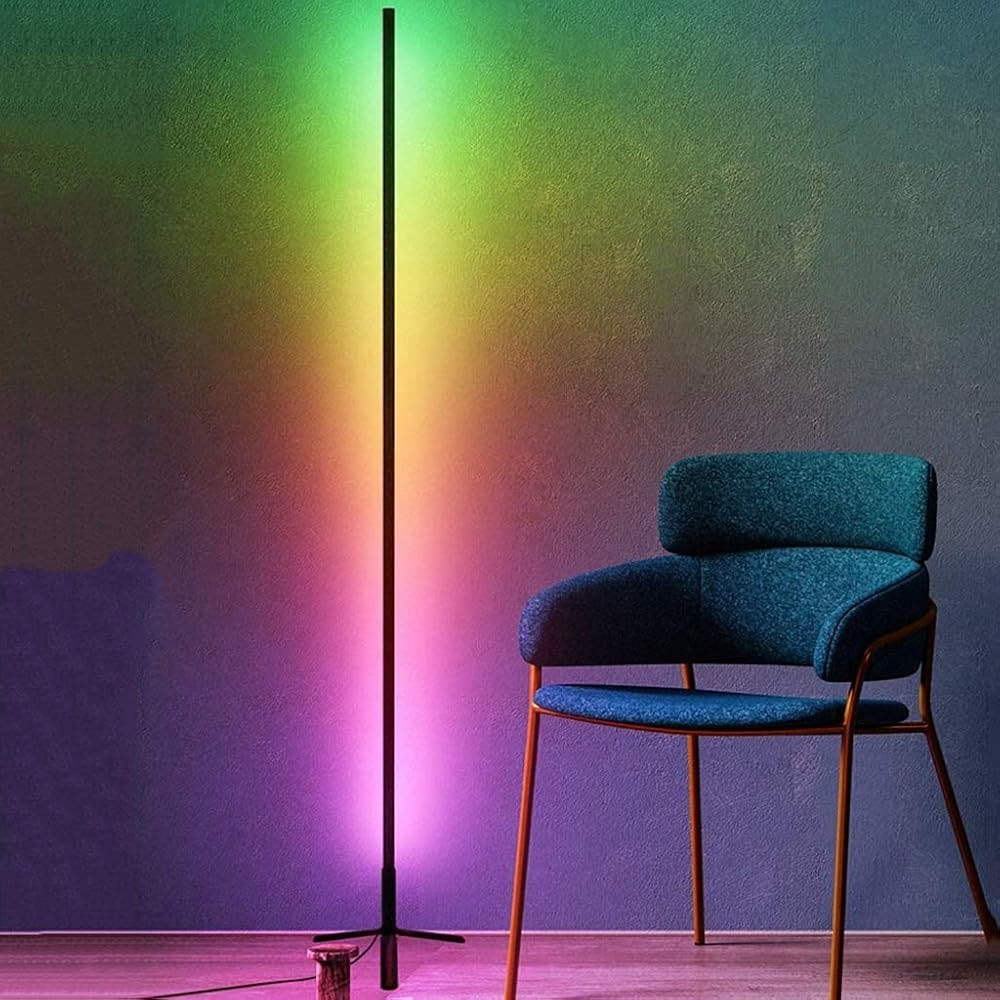 Corner Floor lamp LED Corner Floor Lamp RGB Color Changing with Remote Control Standing Lights for Modern Living Room Bedroom
