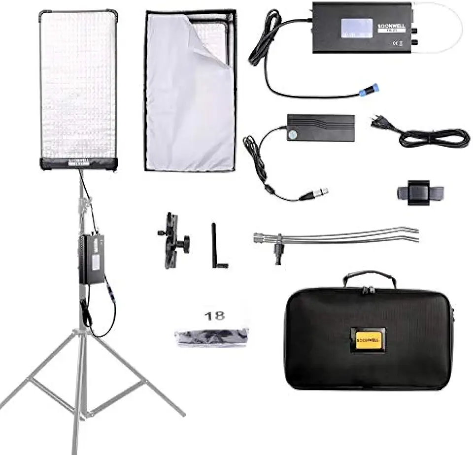 SOONWELL Flexible LED Light Mat FB-21 2' x 1' 3000K-5600K Bi-Color Pliable Flexible High CRI LED Light Mat with Softbox for Video and Photo Photograhers & Filmmakers
