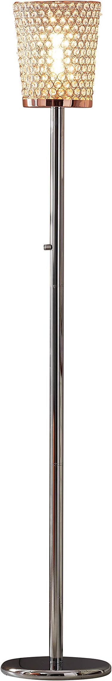 Artiva USA Fifth Avenue Crystal LED Torchiere Floor Lamp with Dimmer