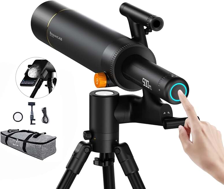 TW1 Smart Digital Astronomy Telescope, 500mm Long Focal Length, Compact and Portable, HD Video, WiFi Connected, 1600x Magnification, with APP for Teens and Adults
