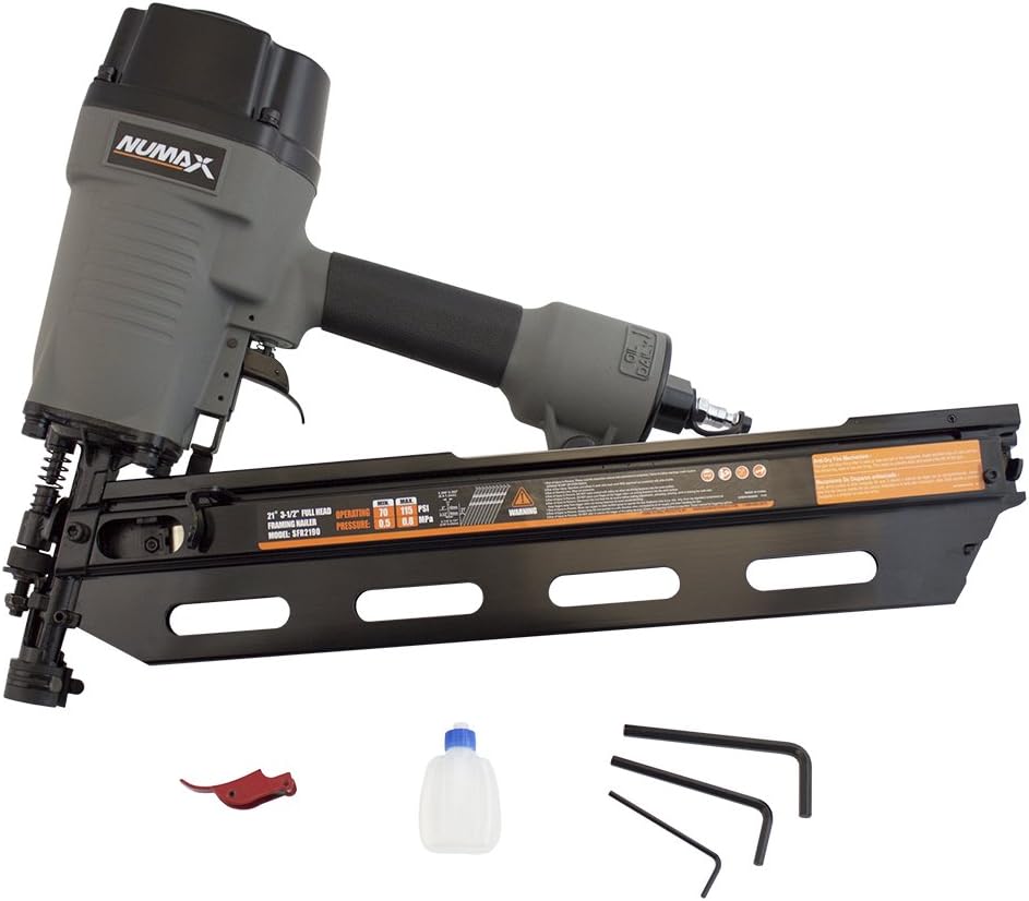 NuMax SFR2190 Pneumatic 21 Degree 3-1/2  Framing Nailer