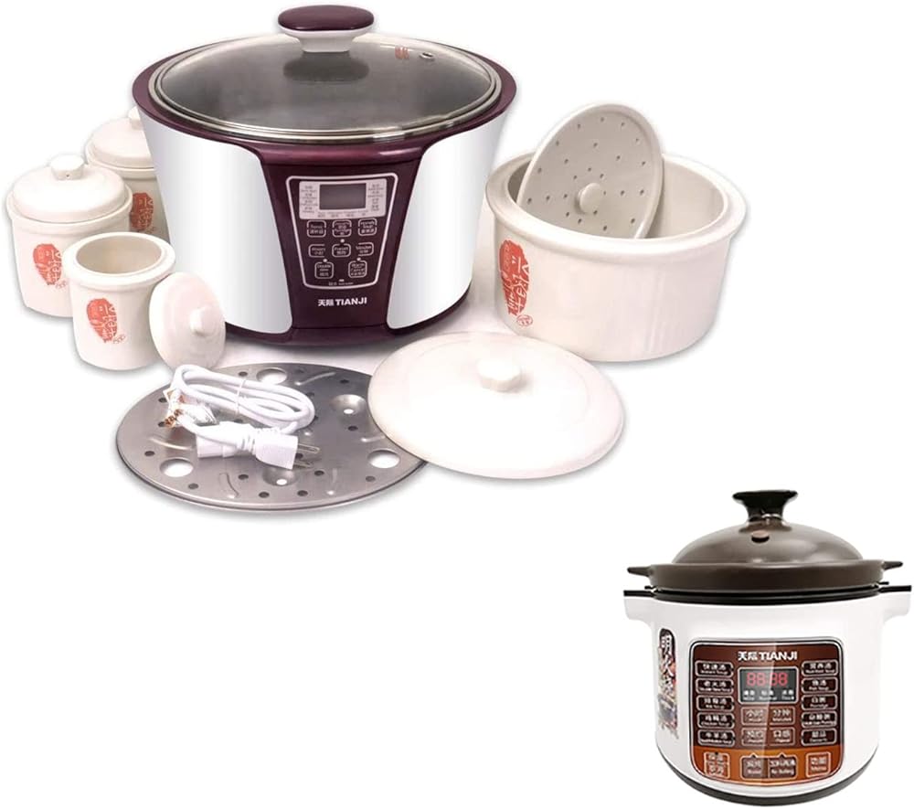 Smart 4 Ceramic Pot Electric Stew Pot DGD33-32EG & TIANJI Electric Stew Pot, 4L Full-automatic Slow Cooker, Ceramic Inner Pot DGD40-40LD