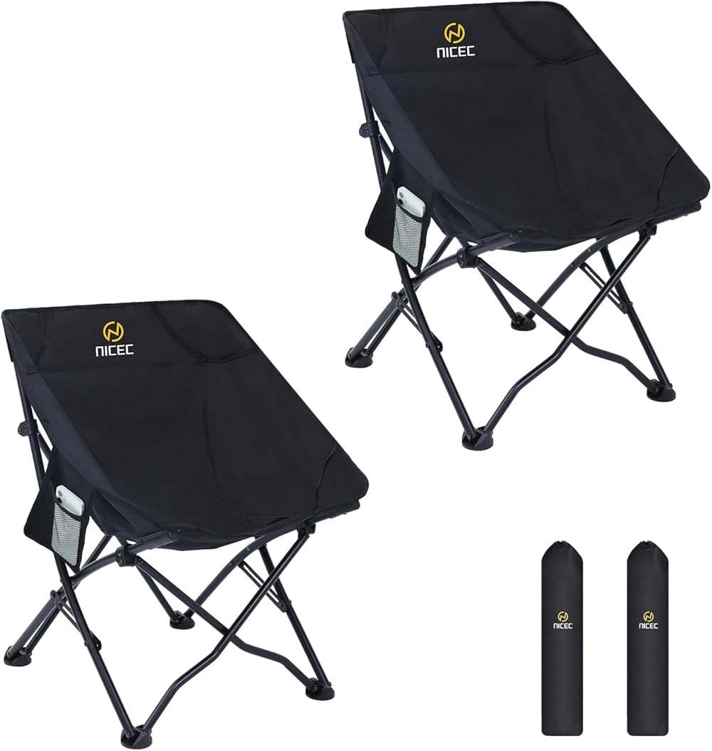 Nice C Camping Fold Chair 2 Pack + Table with Cooler