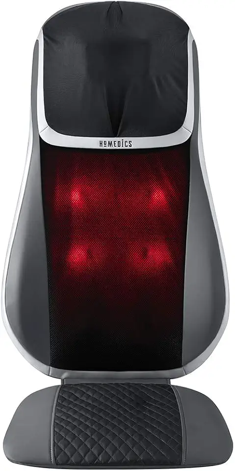 HoMedics Shiatsu 3D Trutouch Massage Cushion for Neck & Back Soothing Heat, 2 Styles, 3 Zones